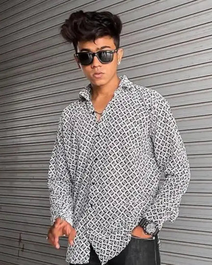 latest stylish party wear printed mens shirt