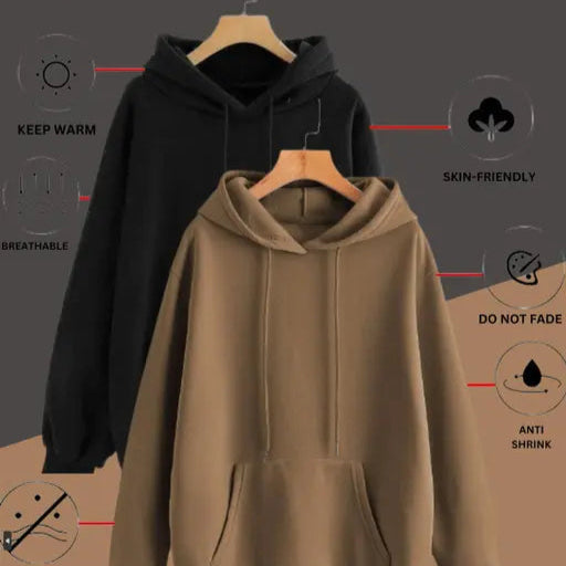 Sweatshirt Hoodie full sleevs with unique imported and stretchable fabric for men  Combo Pack Off 2